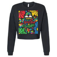 I Believe In A Spectrum Of Possibilities Autism Awareness Cropped Pullover Crew