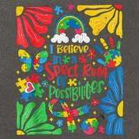 I Believe In A Spectrum Of Possibilities Autism Awareness Cotton Canvas Backpack