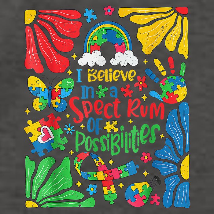 I Believe In A Spectrum Of Possibilities Autism Awareness Vector Backpack