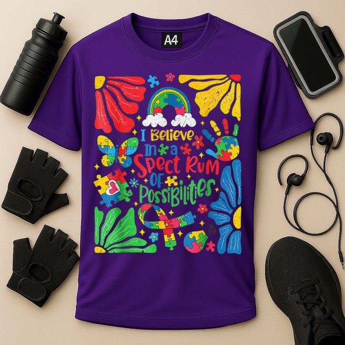 I Believe In A Spectrum Of Possibilities Autism Awareness Performance Shirt