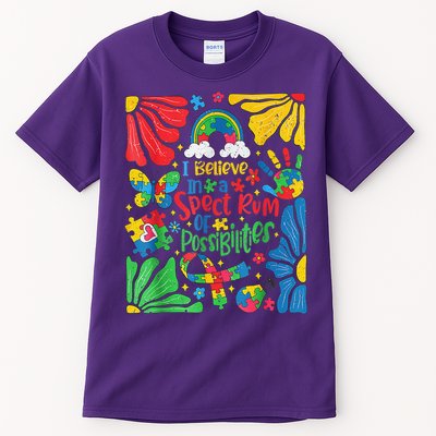 I Believe In A Spectrum Of Possibilities Autism Awareness Tall T-Shirt