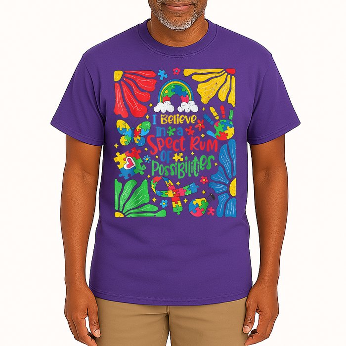 I Believe In A Spectrum Of Possibilities Autism Awareness Tall T-Shirt