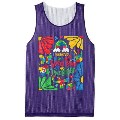 I Believe In A Spectrum Of Possibilities Autism Awareness Mesh Reversible Basketball Jersey Tank
