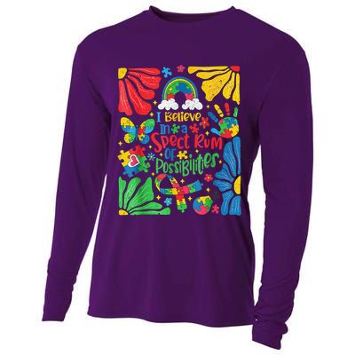 I Believe In A Spectrum Of Possibilities Autism Awareness Cooling Performance Long Sleeve Crew