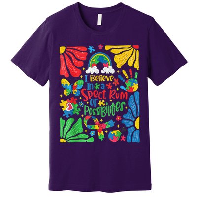I Believe In A Spectrum Of Possibilities Autism Awareness Premium T-Shirt