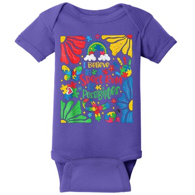 I Believe In A Spectrum Of Possibilities Autism Awareness Baby Bodysuit