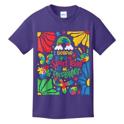 I Believe In A Spectrum Of Possibilities Autism Awareness Kids T-Shirt