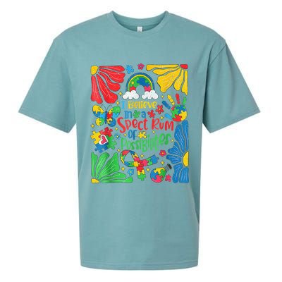 I Believe In A Spectrum Of Possibilities Autism Awareness Sueded Cloud Jersey T-Shirt
