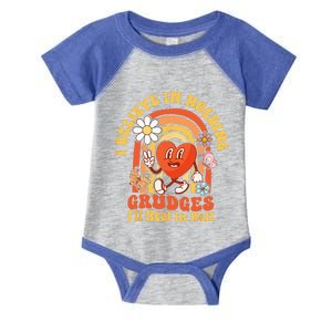 I Believe In Holding Grudges Ill Heal In Hell Rainbow Heart Infant Baby Jersey Bodysuit