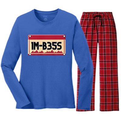 IM Bess Women's Long Sleeve Flannel Pajama Set 