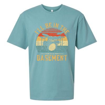 ILl Be In The Basement Drumming For Women Funny Drummer Sueded Cloud Jersey T-Shirt