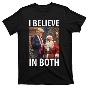 I Believe In Both Trump And Santa Funny Pro Trump Christmas T-Shirt