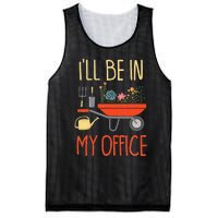 ILl Be In My Office Garden Funny Distressed Gardening Mesh Reversible Basketball Jersey Tank