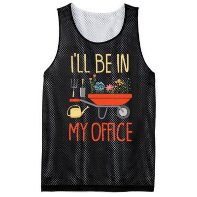 ILl Be In My Office Garden Funny Distressed Gardening Mesh Reversible Basketball Jersey Tank