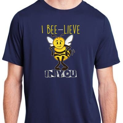 I Beelieve In You Teacher Testing Day Test Day Adult ChromaSoft Performance T-Shirt