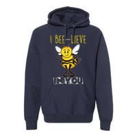 I Beelieve In You Teacher Testing Day Test Day Premium Hoodie