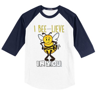 I Beelieve In You Teacher Testing Day Test Day Baseball Sleeve Shirt