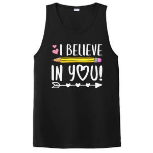 I Believe In You Proud Teacher Testing Day Inspiration PosiCharge Competitor Tank