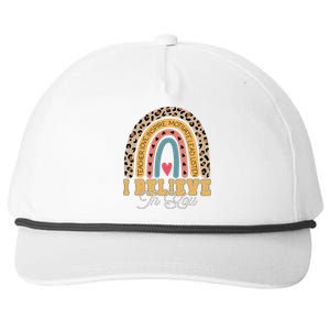 I Believe In You Rainbow Motivational Testing Day Teacher Snapback Five-Panel Rope Hat