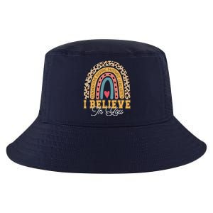 I Believe In You Rainbow Motivational Testing Day Teacher Cool Comfort Performance Bucket Hat