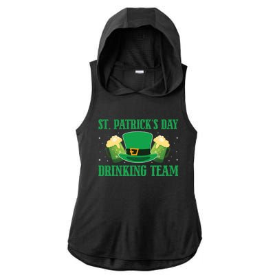 Irish Beer Ireland Flag St. Patricks Day Leprechau Ladies PosiCharge Tri-Blend Wicking Draft Hoodie Tank