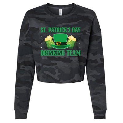 Irish Beer Ireland Flag St. Patricks Day Leprechau Cropped Pullover Crew