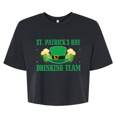 Irish Beer Ireland Flag St. Patricks Day Leprechau Bella+Canvas Jersey Crop Tee