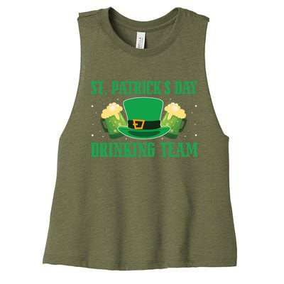 Irish Beer Ireland Flag St. Patricks Day Leprechau Women's Racerback Cropped Tank