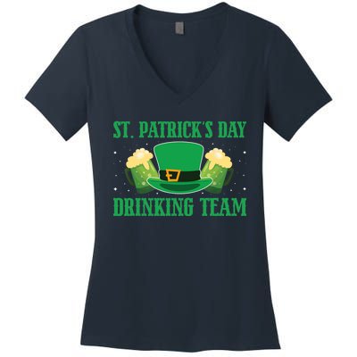 Irish Beer Ireland Flag St. Patricks Day Leprechau Women's V-Neck T-Shirt