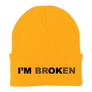 I'm Broken, I'm Ok Inspirational Knit Cap Winter Beanie