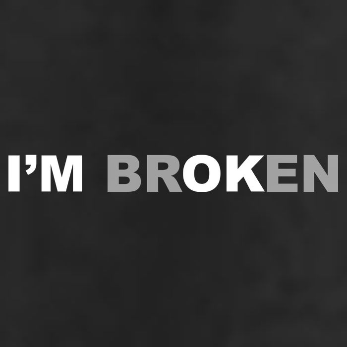 I'm Broken, I'm Ok Inspirational 7 Panel Mesh Trucker Snapback Hat