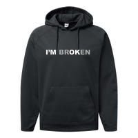 I'm Broken, I'm Ok Inspirational Performance Fleece Hoodie