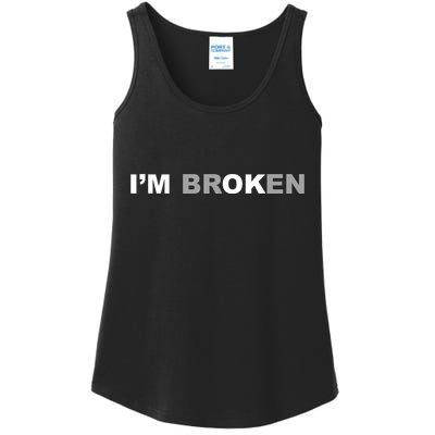 I'm Broken, I'm Ok Inspirational Ladies Essential Tank