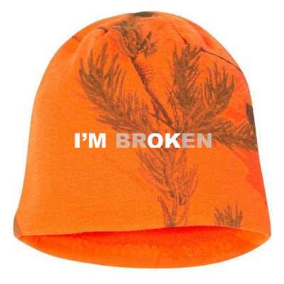 I'm Broken, I'm Ok Inspirational Kati - Camo Knit Beanie