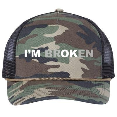 I'm Broken, I'm Ok Inspirational Retro Rope Trucker Hat Cap