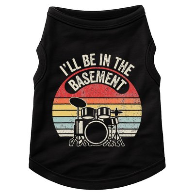 ILl Be In The Basement Drum Set Retro Vibe Doggie Tank
