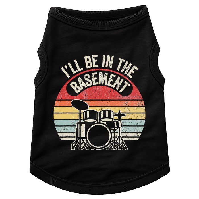 ILl Be In The Basement Drum Set Retro Vibe Doggie Tank