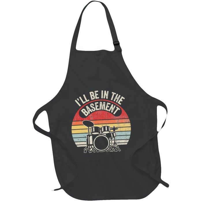 ILl Be In The Basement Drum Set Retro Vibe Apron