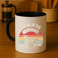 ILl Be In The Basement Drum Set Retro Vibe Mug