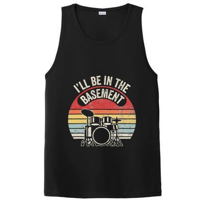 ILl Be In The Basement Drum Set Retro Vibe PosiCharge Competitor Tank