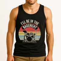 ILl Be In The Basement Drum Set Retro Vibe Tank Top