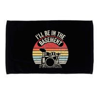 ILl Be In The Basement Drum Set Retro Vibe Microfiber Hand Towel