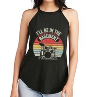 ILl Be In The Basement Drum Set Retro Vibe Women's Perfect Tri Rocker Tank