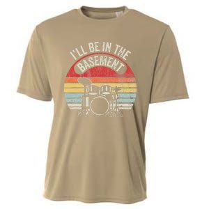 ILl Be In The Basement Drum Set Retro Vibe Cooling Performance Crew T-Shirt