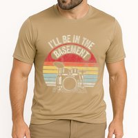 ILl Be In The Basement Drum Set Retro Vibe Performance Shirt