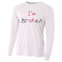 Im Broken Im Ok Broken Invisible Illness Tee Mental Health Cooling Performance Long Sleeve Crew