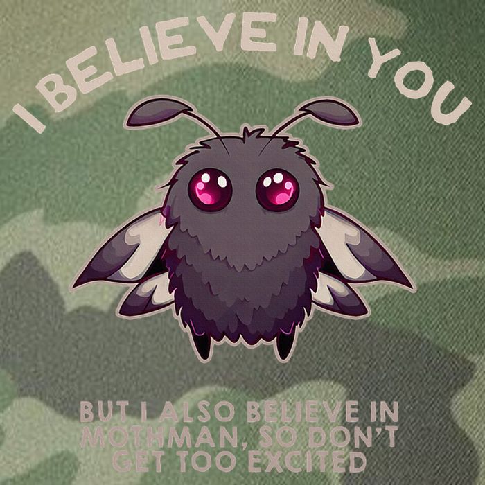 I Believe In You But I Also Believe In Mothman Funny Cryptid Legacy Tie Dye Trucker Hat