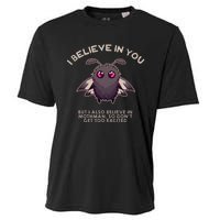 I Believe In You But I Also Believe In Mothman Funny Cryptid Cooling Performance Crew T-Shirt