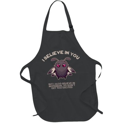 I Believe In You But I Also Believe In Mothman Funny Cryptid Apron