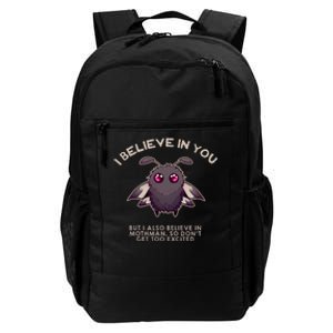 I Believe In You But I Also Believe In Mothman Funny Cryptid Daily Commute Backpack